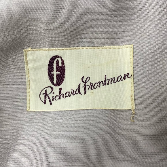 Vintage Richard Frontman 1960s Gray Button Up Collared Sleeveless Dress - Picture 15 of 16